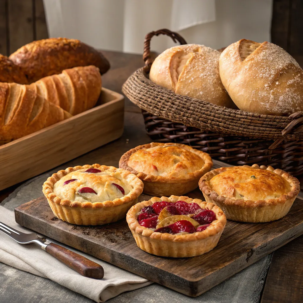 Freshly baked pies and bread from our courses